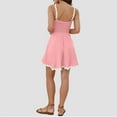 thumbnail image 6 of Casual Dresses for Women Fashionable Solid Color Curved Suspender Waist Cinching Dress A-Line Party Dress with Pockets, 6 of 6