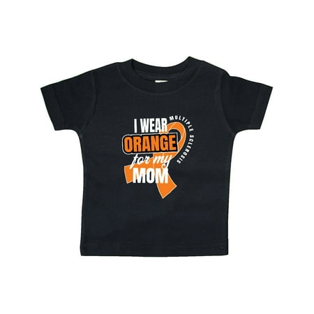 

Inktastic I Wear Orange For My Mom Multiple Sclerosis Awareness Gift Baby Boy or Baby Girl T-Shirt