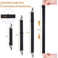 thumbnail image 3 of Bed Sheet Clips, 4 Pieces Heavy Duty Adjustable Bed Sheet Straps, Fitted Sheets for Mattresses, Flat Sheets (Black), 3 of 5