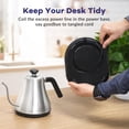 thumbnail image 2 of Electric Gooseneck Kettle With LCD Display Automatic Shut Off Retro Coffee Kettle Temperature Control Hot Water Boiler to Pour Over Tea, 1200 Watt Quick Heating Tea Pot, 0.8L, Stainless Steel, 2 of 4