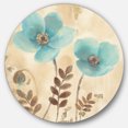 thumbnail image 1 of Designart 'fleurs de Coquelicots Bleus Cottage' Art Mural en Métal de Ferme, 1 of 3