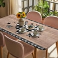 thumbnail image 3 of Chicken Hen Table Cloths for 6 Foot Rectangle Tables, Rooster Animals Farmhouse Plaid Brown Wooden Grain Patio Waterproof Elastic Fitted Tablecloths, Washable Rectangular Table Cover for Camping, 3 of 8