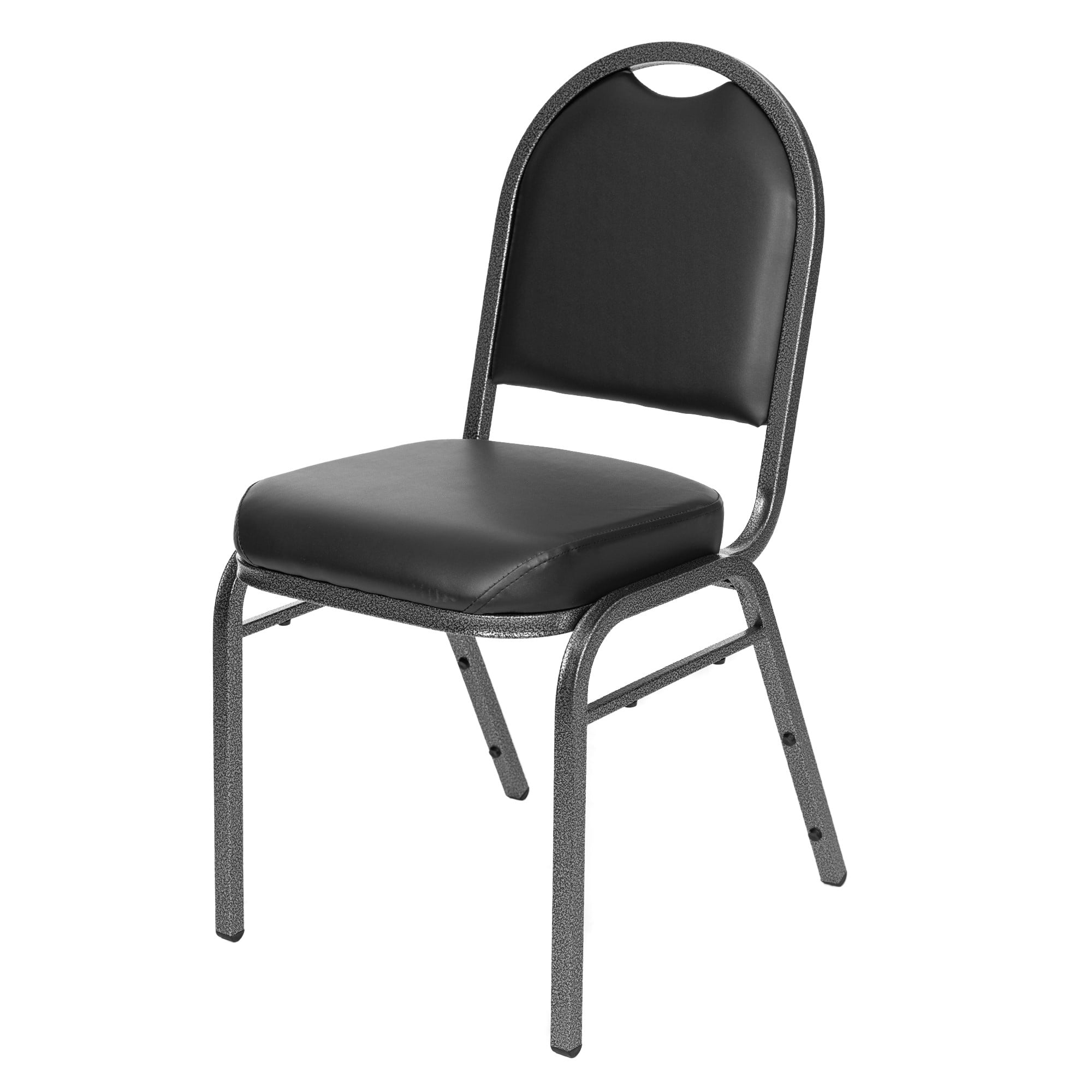 Hampden Furnishings Celia Collection Vinyl Banquet Chair, Black, Pack of 2