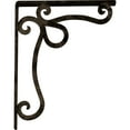 thumbnail image 4 of Ekena Millwork 1 1/2"W x 12"D x 15"H Orleans Wrought Iron Bracket, (Single center brace), Antiqued Brass, 4 of 8