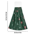 thumbnail image 2 of Haosy 2 Pack Kitchen Wash Cloths with Hanging Loops Absorbent Absorbent Quick Drying Hand Towels, Candy Canes Snow Lanterns, 2 of 7