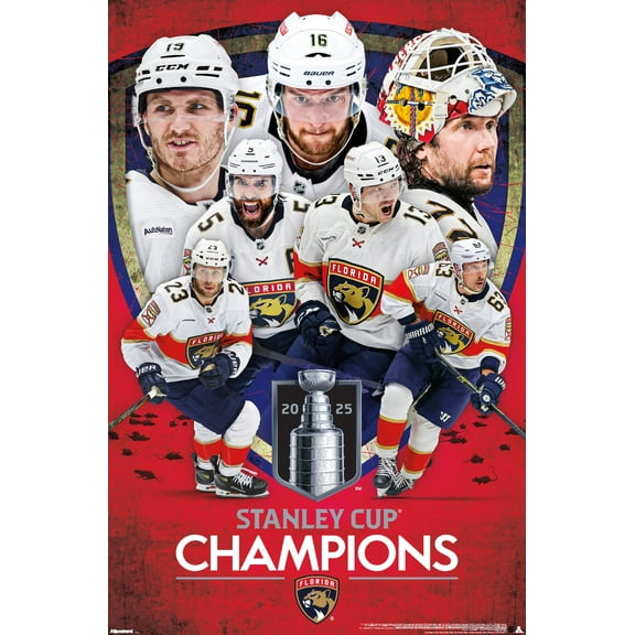 NHL Florida Panthers - 2025 Stanley Cup Champions Wall Poster, 22.375" x 34"