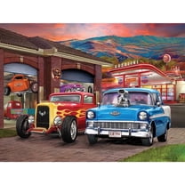 "Hot Rod Sunset" 500-Piece Jigsaw Puzzle for Adults Classic Cars 18"x24"