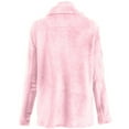 thumbnail image 6 of jsaierl Women's Autumn/Winter Solid Color Cardigan Plush Lapel Coat Tops, 6 of 7