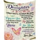 thumbnail image 1 of LHSHID Personalized Name Blanket Love Letter to My Daughter from Mom & Dad I Love You Forever and Always Soft Warm Bed Blanket Gift, 1 of 5