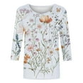 thumbnail image 4 of Cute Summer Clothes for Women Over 50 Summer Blouses for Women Dressy Casual Crew Neck Tops Grey, 4 of 5