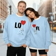 thumbnail image 2 of oqasdz Womens Sweatshirt Couple's Letter Printed Crew Neck Hoodless Pullover for Men and Women Durable Soft Casual Outdoor, 2 of 5