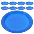 thumbnail image 4 of Miangastore 20 Pcs Assiettes Barbecue Assiette Bbq Assiettes à Thème d'Été Bleu Rond PP, 4 of 8