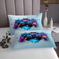thumbnail image 3 of Erosebridal Video Gaming Quilt Sets for Queen Size Bed,Gradient Bed Set,Gamepads Decor,Lightweight,3pcs, 3 of 5