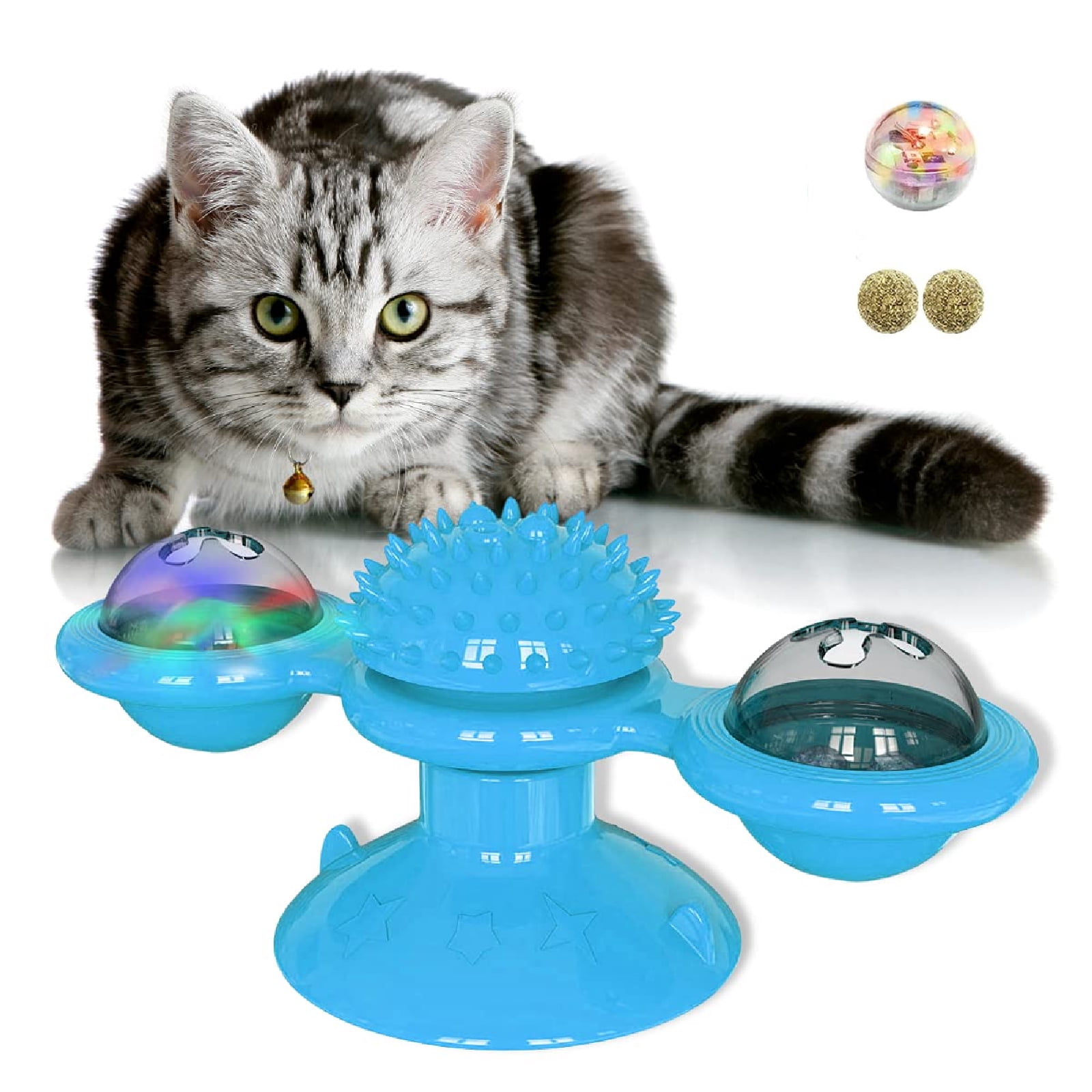 interactive cat windmill toy