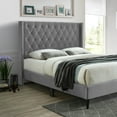 thumbnail image 3 of Better Home Products Amelia Velvet Tufted Queen Platform Bed in Gray, 3 of 6