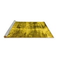 thumbnail image 2 of Ahgly Company Machine Washable Indoor Round Oriental Yellow Industrial Area Rugs, 6' Round, 2 of 4