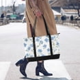 thumbnail image 4 of FORMRS Canvas Laptop Tote Bag for Women with 15.6" Computer Compartments Shoulder Handbag, Forget Me Not, 4 of 7