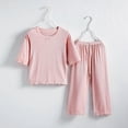 thumbnail image 5 of Bamboo Viscose Toddler Girls Kids Pajama Sets Snug fit Long-Sleeve Softness Sleepwear Pjs Jammies,moisture-wicking 6-12 Months 12-24 Months 2t 3t 4t 5t 6t 7t 8t 9t Children 7-8 Years, 5 of 6