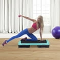 thumbnail image 4 of SuperDeal Aerobic Stepper 43 Inch 4"-6"-8" Adjustable Risers Cardio Exercise Trainer Fitness Platform, Green, 4 of 9