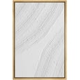 thumbnail image 2 of PixonSign Framed Canvas Wall Art Gray White Paint Stroke Stripe Circles Abstract Print Minimalism Contemporary Nordic Relax/Calm Decoration for Living Room, Bedroom, Office - 24"x36" Natural, 2 of 5