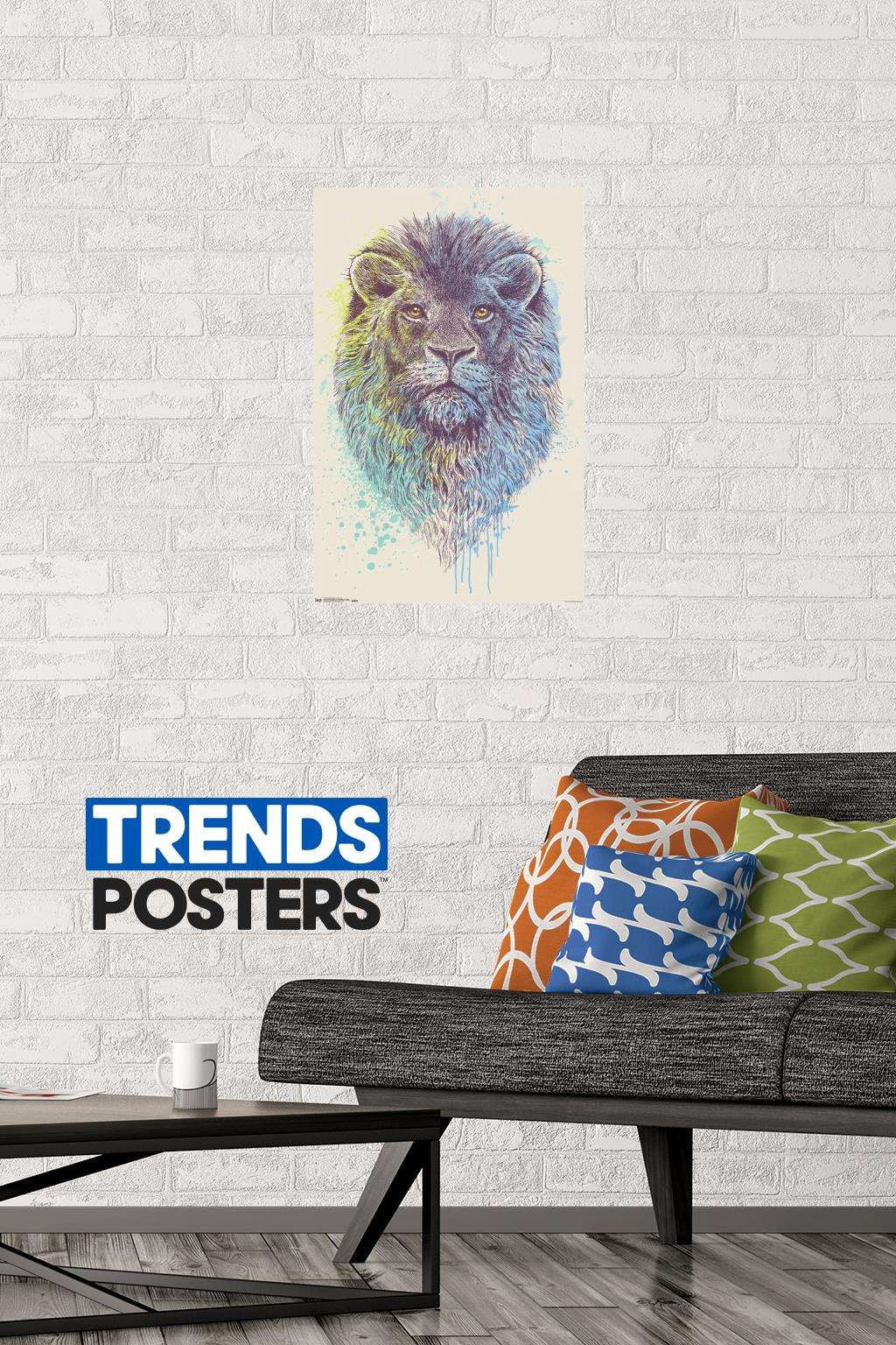 Rachel Caldwell - Lion Head Wall Poster, 14.725" x 22.375"