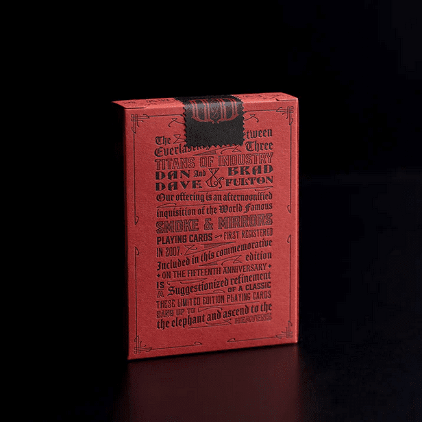 Smoke & Mirrors Anniversary Rouge Edition Playing Cards