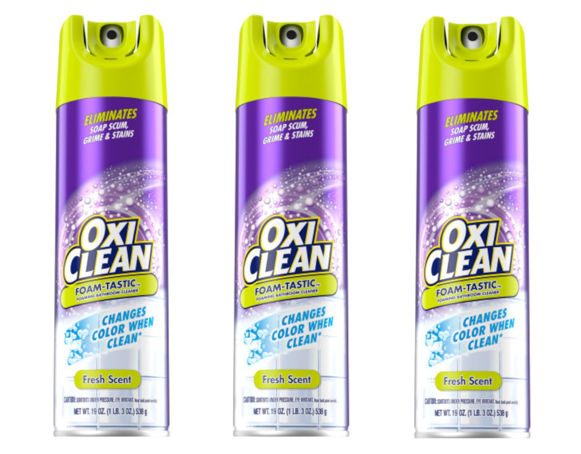 Kaboom 57037-35270 19 Oz Foam-Tastic Bathroom Cleaner With Oxi Clean (3 Pack)