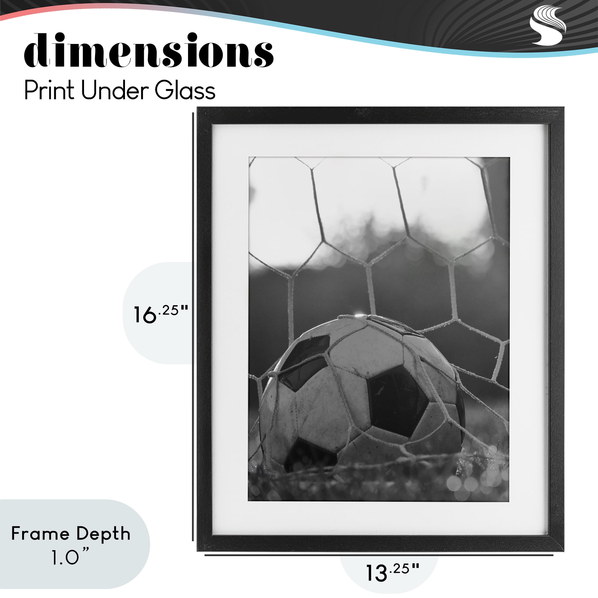 Stupell Industries Soccer Goal Score Black Framed Print Under Glass, design by Marcus Prime
