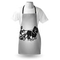 thumbnail image 3 of Toga Party Apron Mythological Chariot Gladiator with Horse Traditional Greek Culture Image, Unisex Kitchen Bib Apron with Adjustable Neck for Cooking Baking Gardening, Dimgrey Black, by Ambesonne, 3 of 3