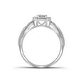 thumbnail image 2 of Diamond Princess 10kt White Gold Womens Round Diamond Square Frame Cluster Tapered Shank Ring 1/10 Cttw, 2 of 2