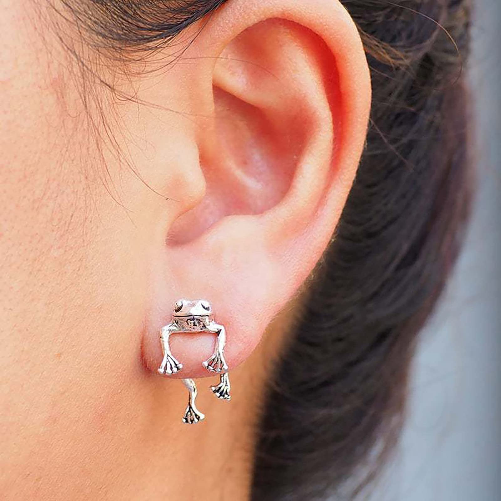 Vintage 925 Sterling Silver Frog Dangle Earrings Bulgaria Ubuy