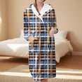 thumbnail image 2 of Women's Fleece Plush Robe Long Warm Plush Bathrobe Loungewear Jacket Printed Comfort Robe, 2 of 5