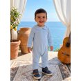 thumbnail image 4 of Cenuakty Baby Fall Romper White Trim Long Sleeve Doll Collar Full Length Jumpsuit for Infant Boys and Girls, 4 of 9