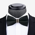 thumbnail image 3 of Men Bow Tie Formal Business Style Rhinestone Decor Exquisite Satin Bright Color Smooth Solid Color Party Banquet Wedding Groom Bow Clothes Accessories, 3 of 8