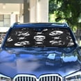 thumbnail image 4 of ALAZA Skull Pattern Windshield Sun Shade Car Foldable Sun Visor Block UV Rays Protector 55"x27.6", 4 of 8