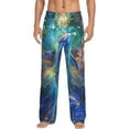 thumbnail image 2 of Lsque Colorful Winged Dolphin Print Men's Pajama Pants, Lounge Pant - Comfortable Home Wear,Elastic Waistband, Stylish Design-X-Large, 2 of 9