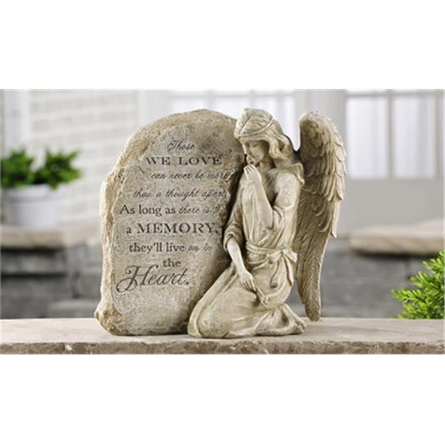Giftcraft 707038 10. 3 x 9. 8 inch Polystone Praying Angel Memorial