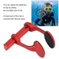 thumbnail image 2 of Nose Clip Aluminum Alloy Anti Skid with Silicone Pad for Swimming Photography Video Recording Diving, 2 of 8