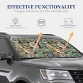 thumbnail image 3 of Kdxio Cactus Garden Print 2-Piece Sun Shade Front Windshield - Foldable Car Front Window Sunshades for Most Sedans SUV Truck, 3 of 5