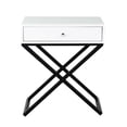 thumbnail image 3 of White Wooden End Nightstand / In Bedroom or Lounge / Features Glass Top, 3 of 3