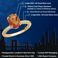 thumbnail image 2 of Gem Stone King 14K Two Tone Gold Twilight Orange Mystic Quartz and Lab Grown Diamond Engagement Ring for Women | 2.86 Cttw | Oval 10X8MM | Gemstone Birthstone | Size 5, 2 of 6