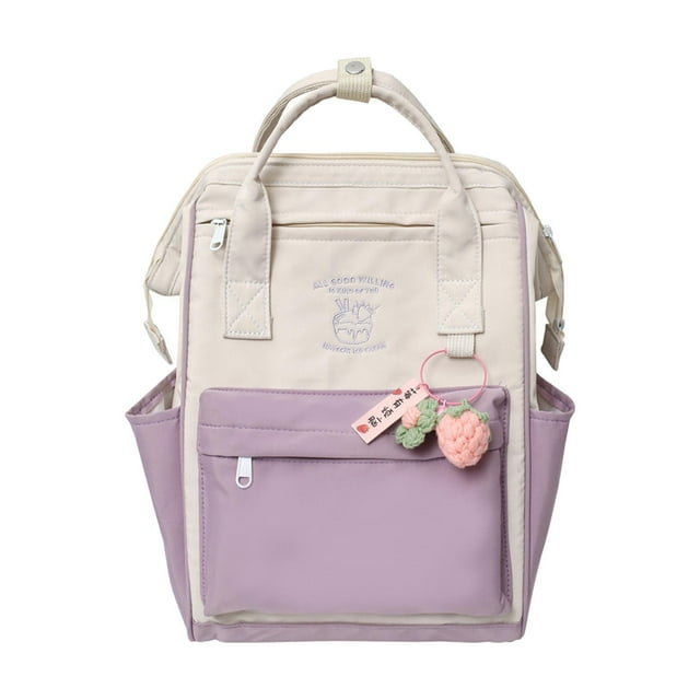 Mochila Para Niñas Sunnimix Mochila de Viaje Moda Con Colgante