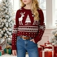 thumbnail image 2 of Toddler Cartoon Pullover Knit Sweater Reindeer Boys Year Fall Winter Knitwear, 2 of 4