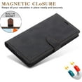 thumbnail image 2 of Case for iPhone 11 6.1 inch, Vintage Wallet Folio Flip Cover Full Coverage Premium Leather Case with Magnetic Closure Kickstand Card Slots - Black, 2 of 7