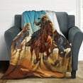 thumbnail image 4 of Vintage Western Cowboy Soft Cozy Warm, Lightweight And Plush Flannel Throw Blankets - Perfect for Couch, Bed, Travel, 4 of 8