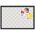 thumbnail image 2 of PinPix 27x18 Custom Cork Bulletin Board Diamond Modern Pattern Grey Poster Board Has a Fabric Style Canvas Finish, Framed in Diamond Modern Pattern Grey, by ArtToFrames (PinPix-1802), 2 of 5