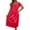 F-305Red, variant on ZHOGXU Summer Dresses For Women Short Sleeve Solid Color Lace Trim Midi Length Loose Fit Nightdress For Everyday Wear,Red,One Size