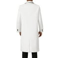 thumbnail image 3 of INSPIRE CHIC Long Trench Coat for Men's Classic Notched Lapel Double Breasted Overcoats, 3 of 5