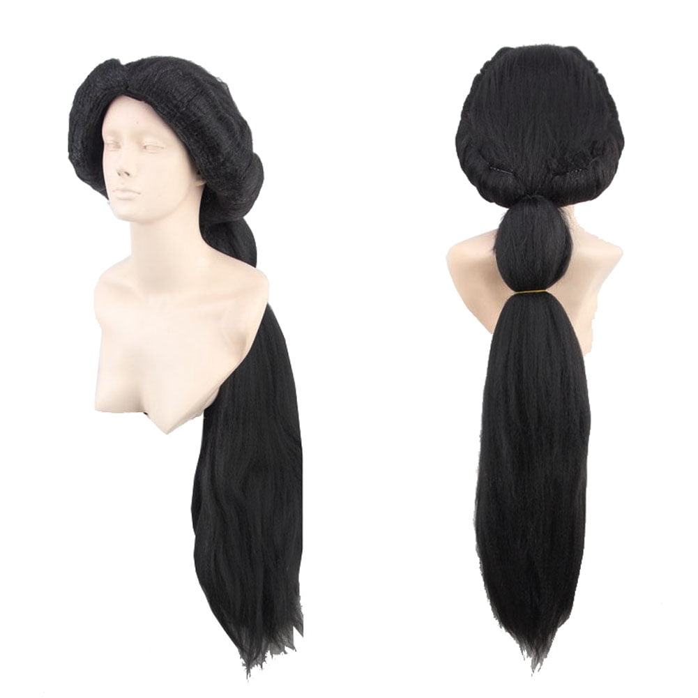 Princess Jasmine Wig Aladdin Jasmine Cosplay Long Black Fluffy Ponytail Hair Props Accessories Halloween Xcoser Princess Jasmine Wig Aladdin Jasmine Cosplay Long Black Fluffy Ponytail Hair Props Accessories Halloween Xcoser