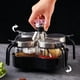thumbnail image 4 of Fiudx Ofertas relámpago Tarro de condimento de vidrio de borosilicato alto Tarro doméstico que se puede girar Tarro de condimento completo, 4 of 5